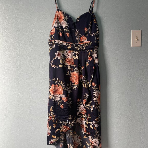NWT Lulus My Favorite Day Navy Blue Floral Print Midi Dress - Picture 7 of 9